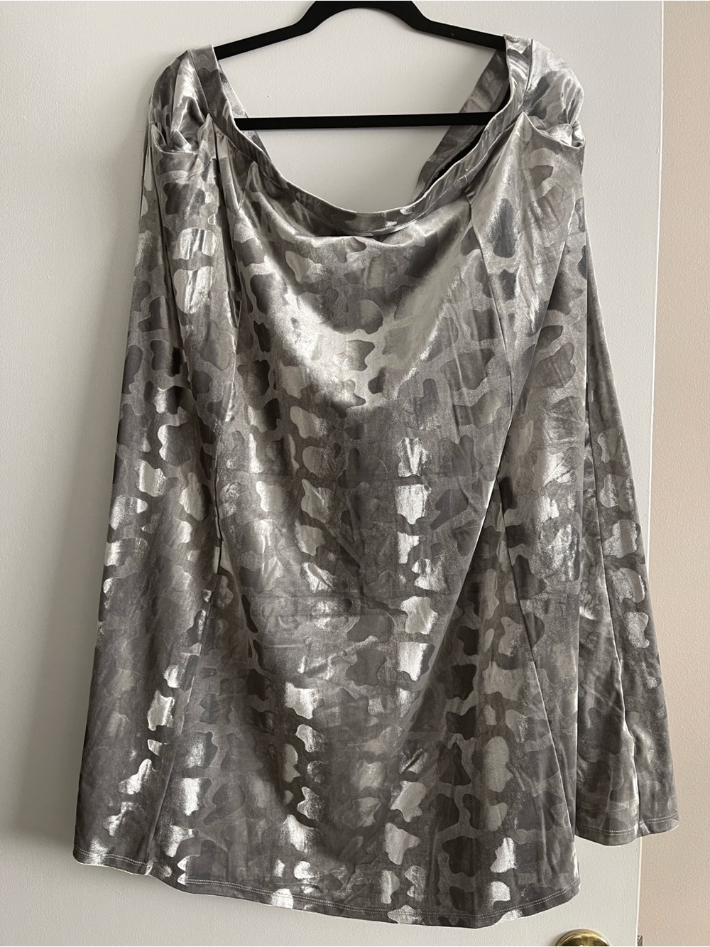 Metallic Silver Women's A-Line Skirt